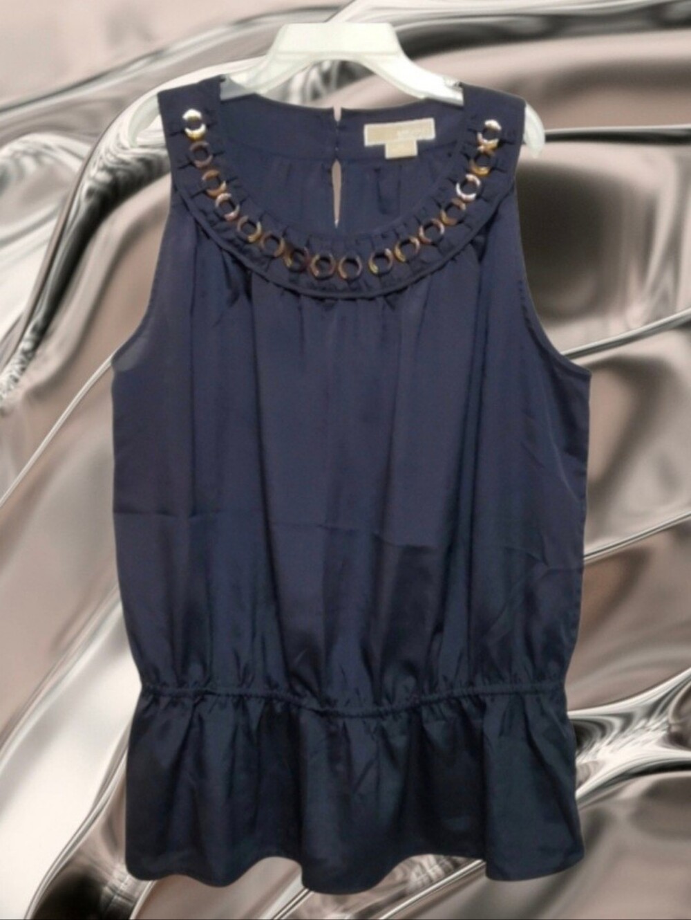 Michael Kors Black Sleeveless  Peplum Top size 1X
